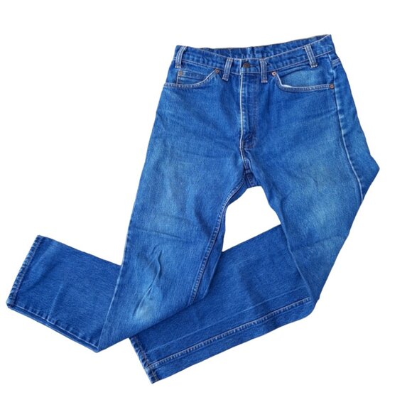 VTG Levis 505 Jeans Mens Orange Tab Blue Denim Made in Canada Size 32x33 - Picture 14 of 16